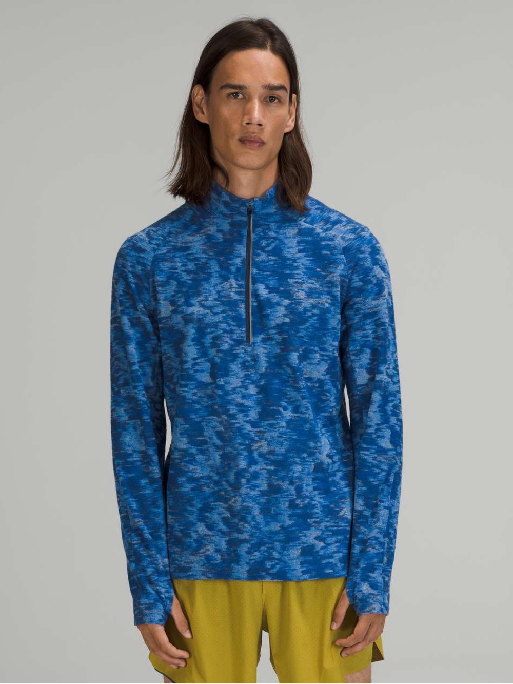 Men’s Lululemon Surge Warm 1/2 Zip | Jacquard Chambray Mineral Blue | Size XXL
